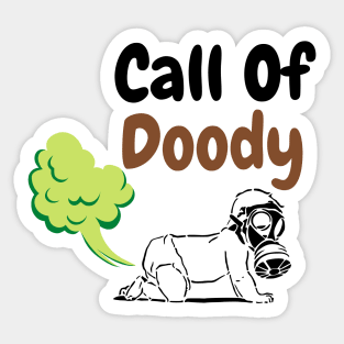 Call Of Doody Funny Baby Sticker